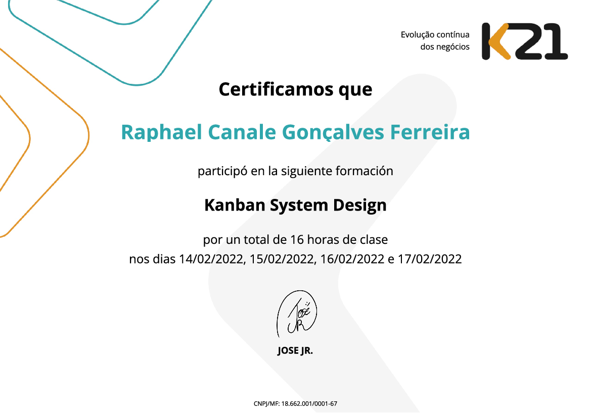 Certificado K21
